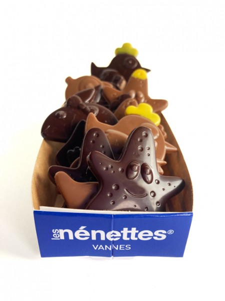 BARQUE DE CHOCOLAT LAIT ET NOIR